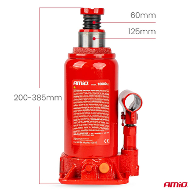 ΓΡΥΛΟΣ ΥΔΡΑΥΛΙΚΟΣ 10 ΤΟΝΩΝ (10.000kg) ΑΝΥΨΩΣΗ: 200-385mm ΜΕ ΒΑΛΙΤΣΑΚΙ AMIO - 1 τεμ.