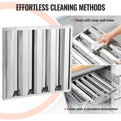 VEVOR 19,5Wx19,5H Inch Commercial Hood Filter Range Hood Διάφραγμα από ανοξείδωτο ατσάλι