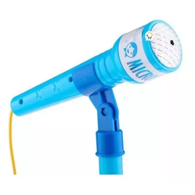 Παιδικό μικρόφωνο καραόκε διπλό με σταντ - 8801-L - 922277 - Blue