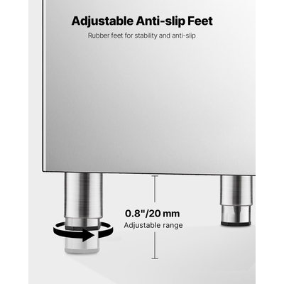 Κάδος αποθήκευσης VEVOR Commercial Ice Maker Δοχείο πάγου από ανοξείδωτο ατσάλι χωρητικότητας 250 lbs