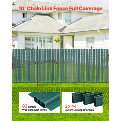 VEVOR Chain Link Fence Slats Privacy Διπλού Τοίχου με φτερά για ψηλό φράχτη 4&#039;