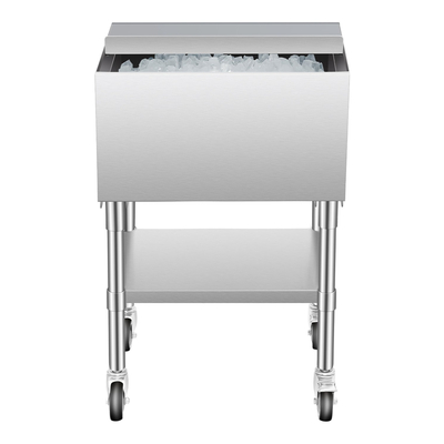 VEVOR Commercial Ice Bin 61,6 L Ice Chance on Wheels with κάτω δίσκος αποθήκευσης
