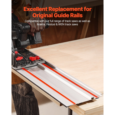 VEVOR οδηγός πριονιού τροχιάς Rail 110 σε 3 συνδετήρες Fit Makita Festool WEN Πριόνια τροχιάς