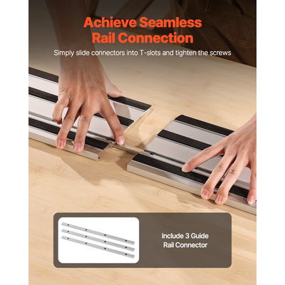 VEVOR οδηγός πριονιού τροχιάς Rail 110 σε 3 συνδετήρες Fit Makita Festool WEN Πριόνια τροχιάς