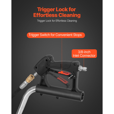 VEVOR 20" Καθαριστικό Επιφάνειας Πλύσης Πίεσης 4 Τροχών Διπλή Λαβή 4000 Max PSI