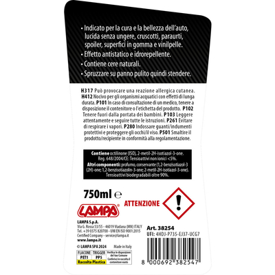 ΓΥΑΛΙΣΤΙΚΟ ΥΓΡΟ ΣΕ ΣΠΡΕΙ ΓΙΑ ΠΛΑΣΤΙΚΑ GRAN PREE 750ml LAMPA - 1 ΤΕΜ.