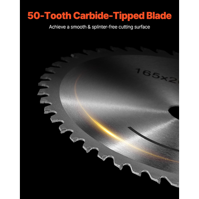 VEVOR Track Saw 6-1/2 in Plunge-Cut κυκλικό πριόνι για ξύλο μέταλλο (μόνο εργαλείο)