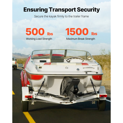 Πτυσσόμενοι ιμάντες καστάνιας VEVOR Ιμάντες δεσίματος 2 σε x 4 πόδια για σκάφος (2 πακέτο)