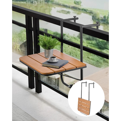 VEVOR Κρεμαστό τραπέζι μπαλκονιού 25 x 24 in Patio Railing Bar τραπέζι Ρυθμιζόμενο