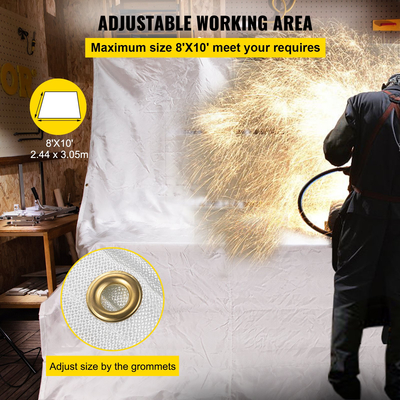 Κουβέρτες πυρκαγιάς έκτακτης ανάγκης VEVOR Κουβέρτες συγκόλλησης από υαλοβάμβακα 2 Συσκευασίες πυροσβεστικές κουβέρτες