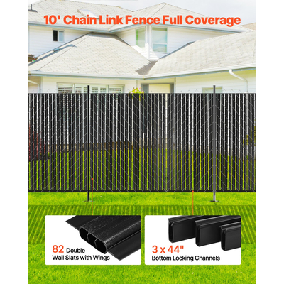 VEVOR Chain Link Fence Slats Privacy Διπλό τοίχωμα με φτερά για ψηλό φράχτη 8&#039;