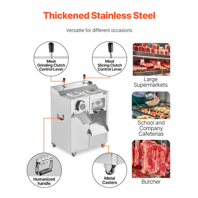 VEVOR Εμπορικός Ηλεκτρικός Μύλος Κρέατος Κόφτης 14 λίβρες/λεπτό Συσκευή λουκάνικων