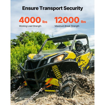 Ιμάντες άξονα VEVOR Ιμάντες σύνδεσης άξονα D Δαχτυλίδι 2 σε x 3,2 πόδια για φορτηγό με ρυμουλκούμενο