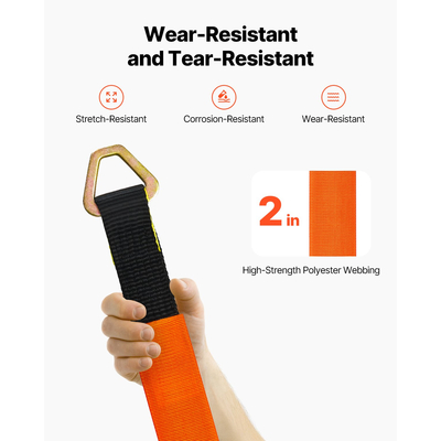 Ιμάντες άξονα VEVOR Ιμάντες σύνδεσης άξονα D Δαχτυλίδι 2 σε x 3,2 πόδια για φορτηγό με ρυμουλκούμενο