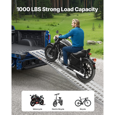 VEVOR 1000 lbs Ράμπες αλουμινίου 1 τμχ Ράμπες φόρτωσης βαρέως τύπου με λαβές