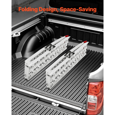 VEVOR 1500 lbs Ράμπες αλουμινίου 2 τμχ Ράμπες φόρτωσης βαρέως τύπου με λαβές