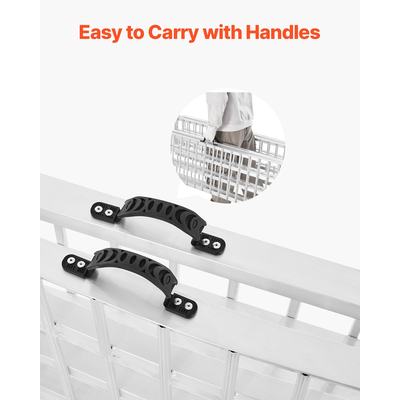 VEVOR 2000 lbs Ράμπες αλουμινίου 2 τμχ Ράμπες φόρτωσης βαρέως τύπου με λαβές