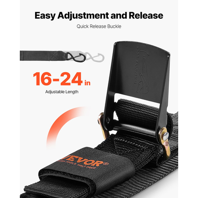 Πτυσσόμενοι ιμάντες με καστάνια VEVOR Ιμάντες δεσίματος 2 σε x 2 πόδια για σκάφος (2 πακέτο)