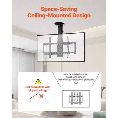 VEVOR Μηχανοκίνητη βάση τηλεόρασης οροφής 32-55 σε οθόνη Ηλεκτρική ρυθμιζόμενη βάση τηλεόρασης