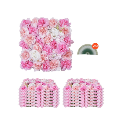 VEVOR 3D Flower Panel Wall 12 ΤΕΜ 15x15 σε τεχνητό λουλουδάτο χαλάκι για γάμο