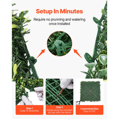 VEVOR Πάνελ τοίχου από τεχνητό γρασίδι 60 x 120 ιντσών Milan Grass Greenery για διακόσμηση