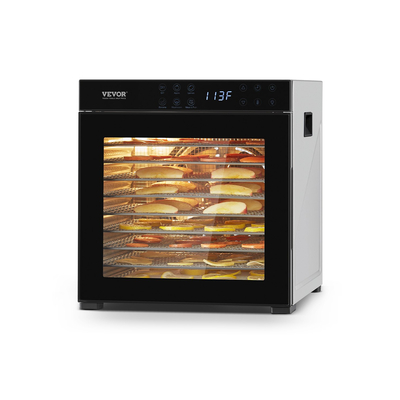 VEVOR 10 Trays Μηχανή αφυδάτωσης τροφίμων από ανοξείδωτο ατσάλι 1000W Jerky Fruit Drying