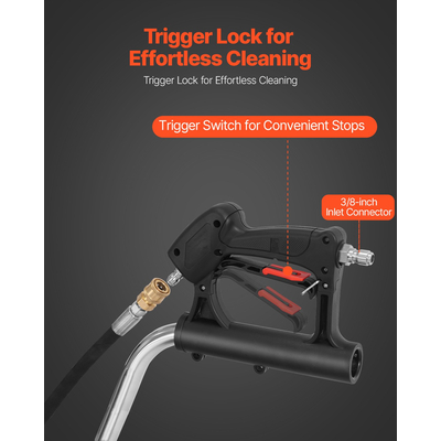 VEVOR 21" Καθαριστικό Επιφάνειας Πλύσης Πίεσης 4 Τροχών Διπλή Λαβή 4000 Max PSI