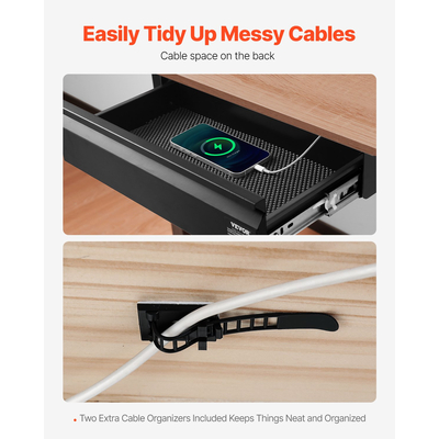 VEVOR 40 cm Ατζέντα Συρτάρι κάτω από το γραφείο Συρτάρι Εξοικονόμηση χώρου οικιακού γραφείου