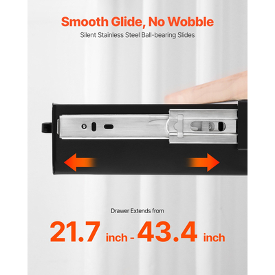 VEVOR 58 cm Ατζέντα Συρτάρι κάτω από το γραφείο Συρτάρι Εξοικονόμηση χώρου οικιακού γραφείου