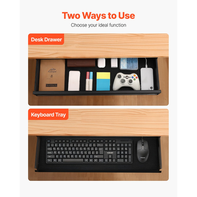 VEVOR 68 cm Συρτάρι κάτω από το γραφείο Διοργανωτής Συρτάρι Εξοικονόμηση χώρου οικιακού γραφείου