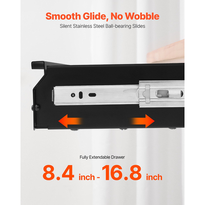 VEVOR 68 cm Συρτάρι κάτω από το γραφείο Διοργανωτής Συρτάρι Εξοικονόμηση χώρου οικιακού γραφείου