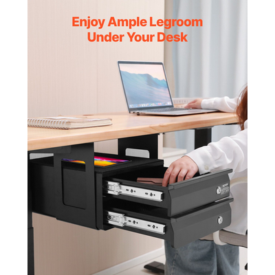 VEVOR 2 συρτάρι 33 cm με δυνατότητα κλειδώματος κάτω από το γραφείο Συρτάρι Organizer Συρτάρι συρόμενου προς τα έξω Αρχική