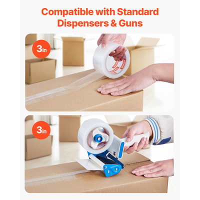 VEVOR Packing Tape 24 Rolls 65 Yards Heavy Duty Clear Packing Tapes 2,7 Mil