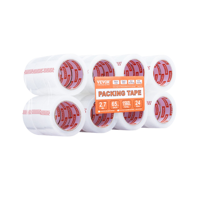 VEVOR Packing Tape 24 Rolls 65 Yards Heavy Duty Clear Packing Tapes 2,7 Mil