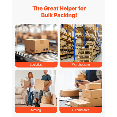 VEVOR Clear Packing Tape 24 Rolls 65 Yards Heavy Duty Clear Packing Tape 2,7 Mil