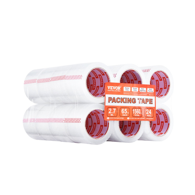 VEVOR Clear Packing Tape 24 Rolls 65 Yards Heavy Duty Clear Packing Tape 2,7 Mil