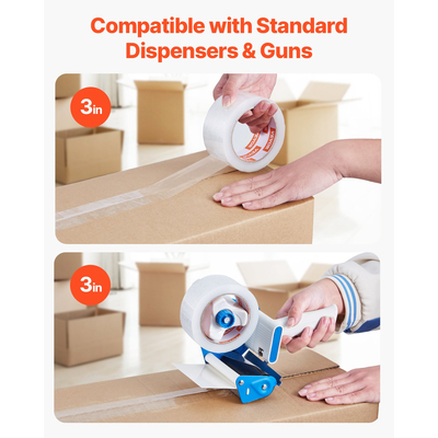 VEVOR Packing Tape 36 Rolls 65 Yards Heavy Duty Clear Packing Tapes 2,7 Mil