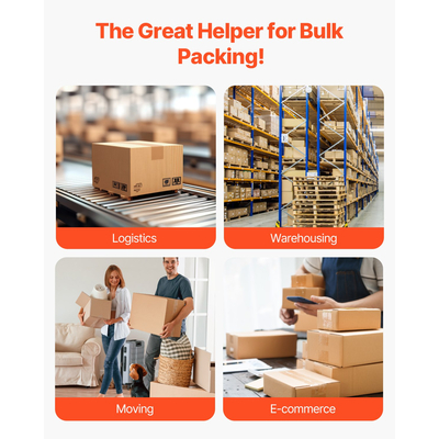 VEVOR Packing Tape 36 Rolls 65 Yards Heavy Duty Clear Packing Tapes 2,7 Mil