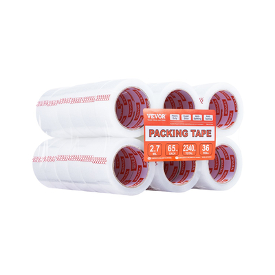 VEVOR Packing Tape 36 Rolls 65 Yards Heavy Duty Clear Packing Tapes 2,7 Mil