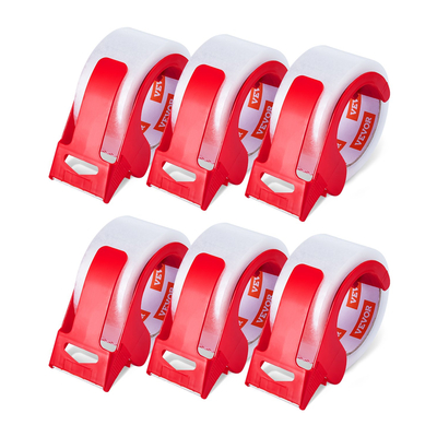 VEVOR Packing Tape 6 Rolls 65 Yards Clear Shipping Tape with Dispenser 2,7 Mil
