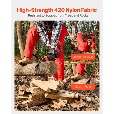 VEVOR Chainsaw Chaps 39,7" Στυλ ποδιάς Αλυσοπρίονο ασφαλείας Κεφάλαια Κατηγορίας B Large