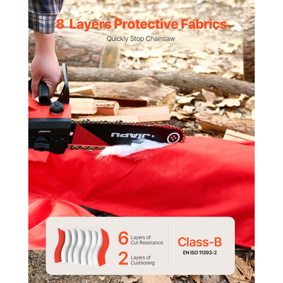 VEVOR Chainsaw Chaps 39,7" Στυλ ποδιάς Αλυσοπρίονο ασφαλείας Κεφάλαια Κατηγορίας B Large