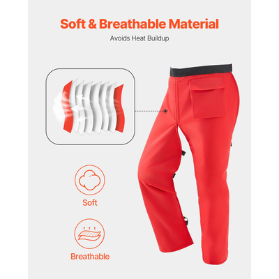 VEVOR Chainsaw Chaps 39,7" Στυλ ποδιάς Αλυσοπρίονο ασφαλείας Κεφάλαια Κατηγορίας B Large