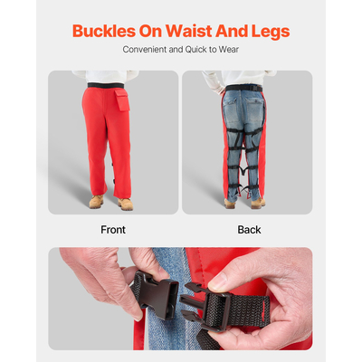 VEVOR Chainsaw Chaps 39,7" Στυλ ποδιάς Αλυσοπρίονο ασφαλείας Κεφάλαια Κατηγορίας B Large