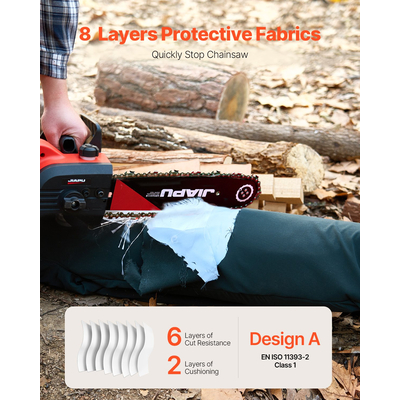 VEVOR Chainsaw Chaps 42,5" Στυλ Wrap Chains Safety Chaps Class A Large