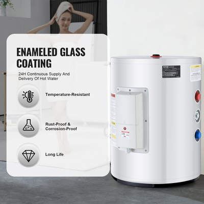 Ηλεκτρικός θερμοσίφωνας VEVOR 10 γαλονιών Άμεση ζεστή οθόνη LED 1,6 Kw για ντους