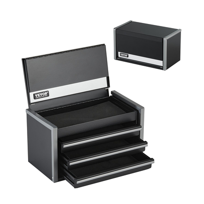VEVOR Tool Box 8,6 ιντσών Φορητό μεταλλικό κουτί εργαλείων με 3 συρτάρια Tool Organizer
