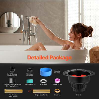 Κιτ αποστράγγισης μπανιέρας VEVOR Κιτ αποστράγγισης μπανιέρας με αντάπτορα ABS