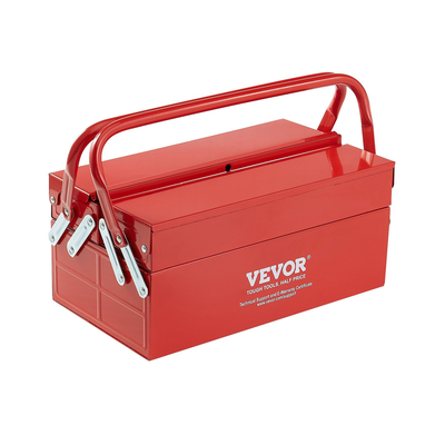 VEVOR Εργαλειοθήκη 14 ιντσών 2 επιπέδων 3 δίσκου Πτυσσόμενη εργαλειοθήκη πρόβολου με λαβή