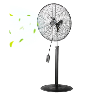 VEVOR 24" Βιομηχανικός ανεμιστήρας βάθρου 3-ταχυτήτων ταλαντούμενος ανεμιστήρας με ρυθμιζόμενο ύψος